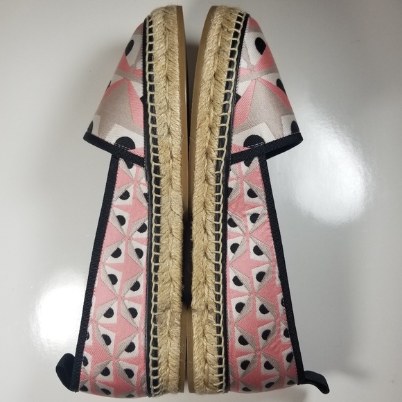 FENDI JUNIA PRINTED JACQUARD ESPADRILLES SHOES - Picture 8 of 9